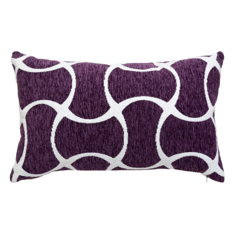 Housse coussin jeni chenille violet 30x50cm de J-Line by Jolipa - Déco intérieur dans J031