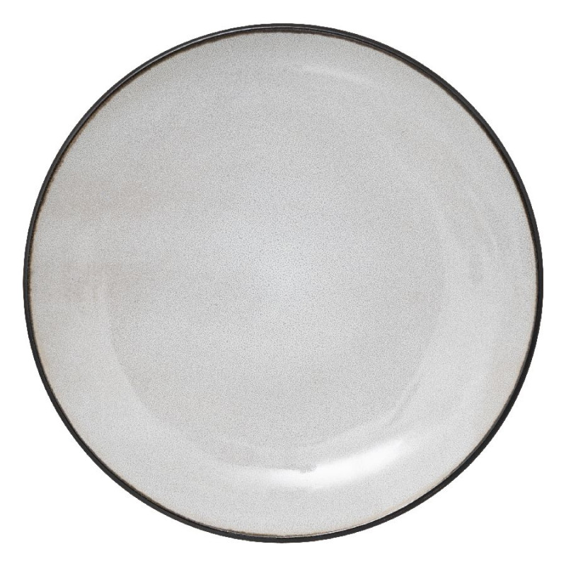 Assiette dessert diane beige d21 de J-Line by Jolipa - Déco intérieur dans Assiette