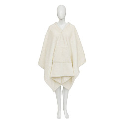 Plaid poncho doux blanc de J-Line by Jolipa - Déco intérieur dans J031