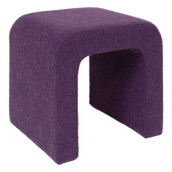 Pouf sevi bouclette deep purple de J-Line by Jolipa - Déco intérieur dans J031