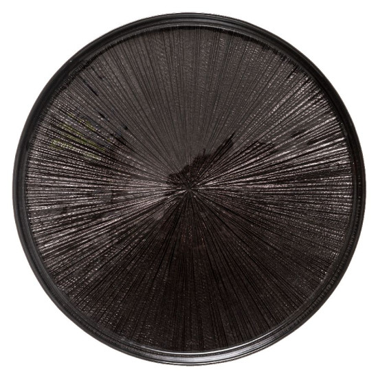 Assiette plate astra noir d28 de J-Line by Jolipa - Déco intérieur dans Assiette