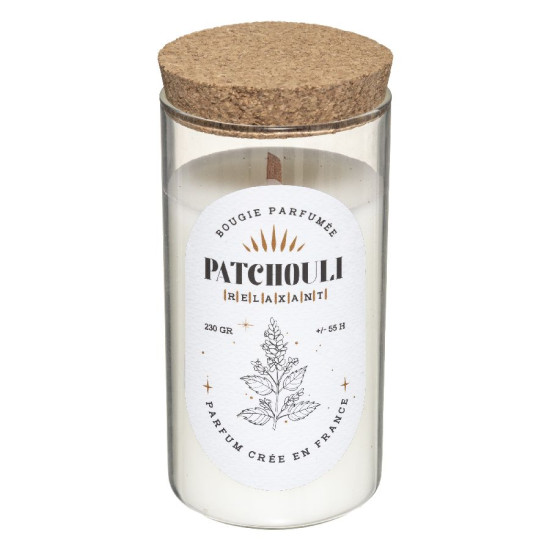 Bougie parfumee snow patchouli 230g de J-Line by Jolipa - Déco intérieur dans J031