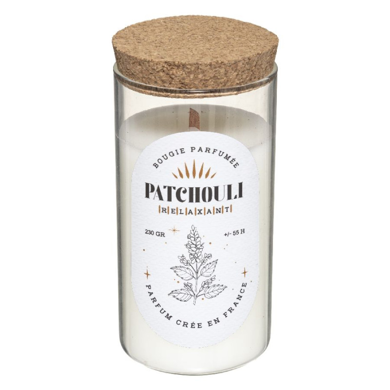 Bougie parfumee snow patchouli 230g de J-Line by Jolipa - Déco intérieur dans J031
