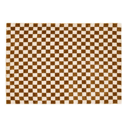 Tapis damier family corner moutarde 118x170cm de J-Line by Jolipa - Déco intérieur dans J031
