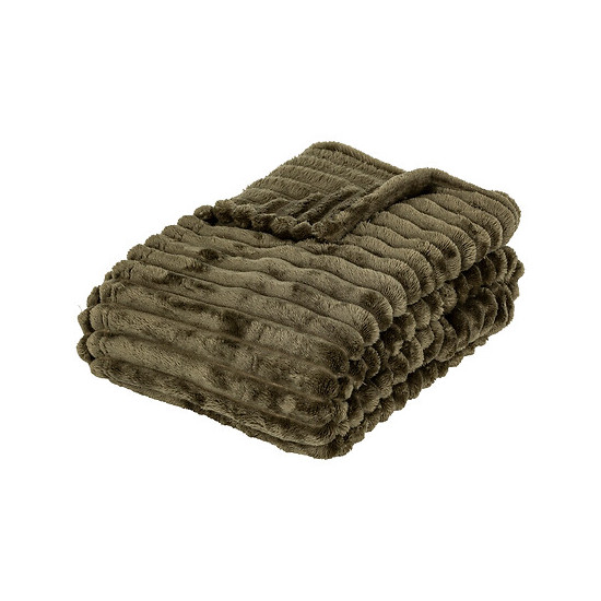 Plaid flanelle cotele 130x170cm ass de J-Line by Jolipa - Déco intérieur dans J031