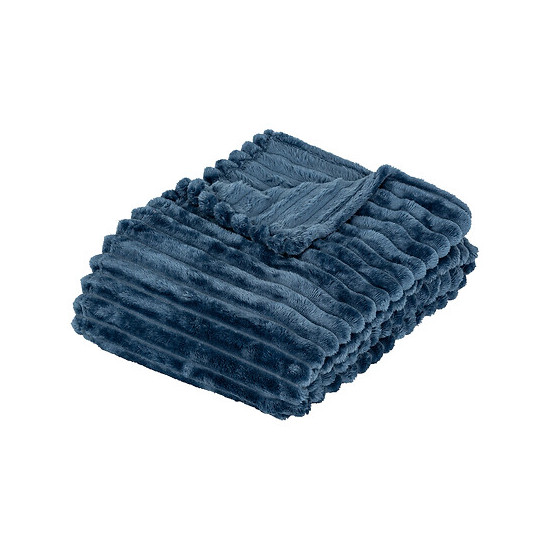 Plaid flanelle cotele 130x170cm ass de J-Line by Jolipa - Déco intérieur dans J031