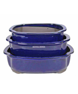 Pot oval pour bonsai bleu 29x24cm de Jardinerie Bordeaux Libourne Gironde dans Pots en terre cuite