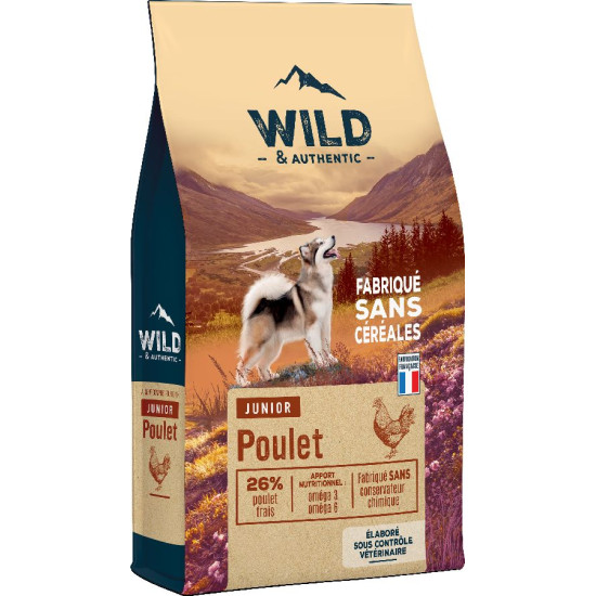 Croquette sans céréales wild junior 12kg de Croquettes wild et authentic dans U0081