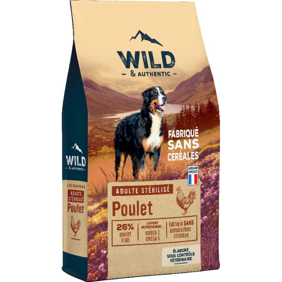 Croquette sans céréales wild sterilised 12kg de Croquettes wild et authentic dans U0081