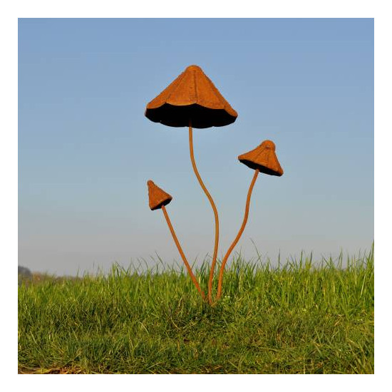 Champignon x3 rouille 480x250x680mm de Jardinerie Bordeaux Libourne Gironde dans H020