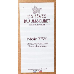 Tablette madagascar 70g 75% cacao bean-to-bar de Les fèves du Mascaret - Chocolatier à Bordeaux dans 🍫 Chocolats