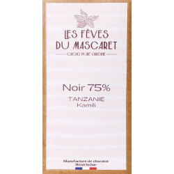 Tablette tanzanie 70g 75% cacao bean-to-bar de Les fèves du Mascaret - Chocolatier à Bordeaux dans 🍫 Chocolats