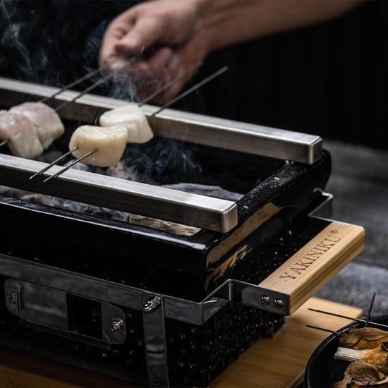 Barres yakitori (x2) acier inoxydable yakiniku de Yakiniku dans G0951