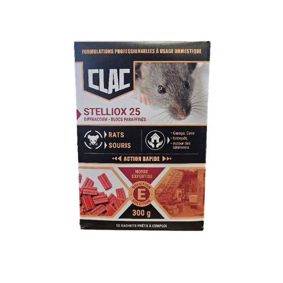 Blocs rats-souris difénacoum 300g telliox 25