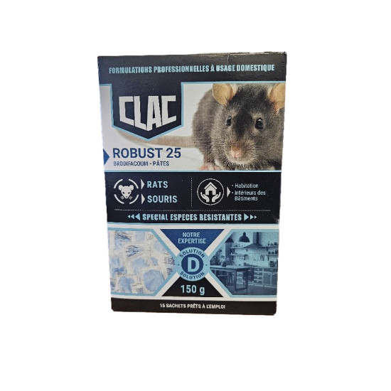 Pâtes rats-souris brodifacoum 150g robust 25