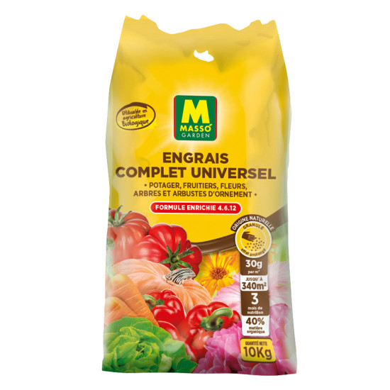 Engrais complet universel 10 kg de Masso - Engrais bio et soin des plantes dans M037