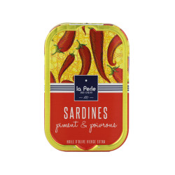 SARDINES PIMENT ET POIVRONS 115G de Table des producteurs Libourne dans E1001