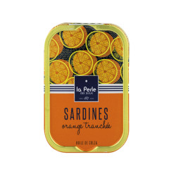 SARDINES HUILE COLZA ET ORANGE 115G de Table des producteurs Libourne dans E1001
