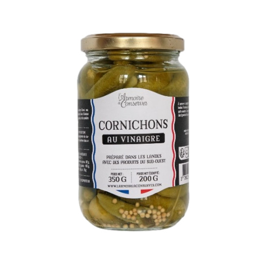 PETITS CORNICHONS AU VINAIGRE 200G de Table des producteurs Libourne dans E1001