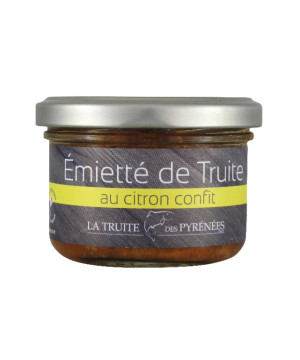 /EMIETTES TRUITE CITRON CONFIT 90G de Table des producteurs Libourne dans 🥔 Apéritifs à manger