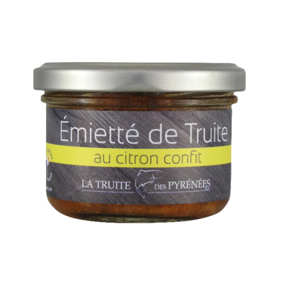 /EMIETTES TRUITE CITRON CONFIT 90G de Table des producteurs Libourne dans 🥔 Apéritifs à manger