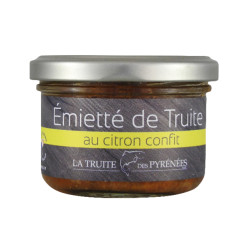 /EMIETTES TRUITE CITRON CONFIT 90G de Table des producteurs Libourne dans 🥔 Apéritifs à manger