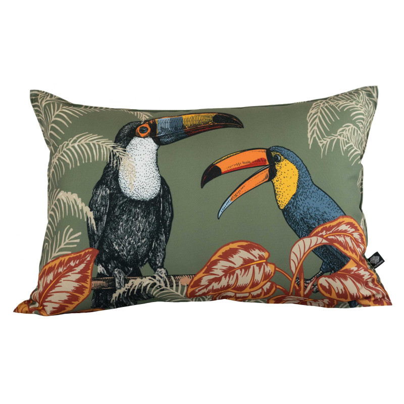 Coussin toco 40x60 oil green de Sud étoffe dans S1581