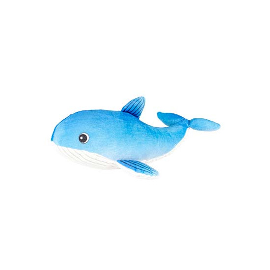 Peluche baleine ocean 27x8x7cm bleu/blanc de Laroy - aliments et d'accessoires pour animaux de compagnie dans L043