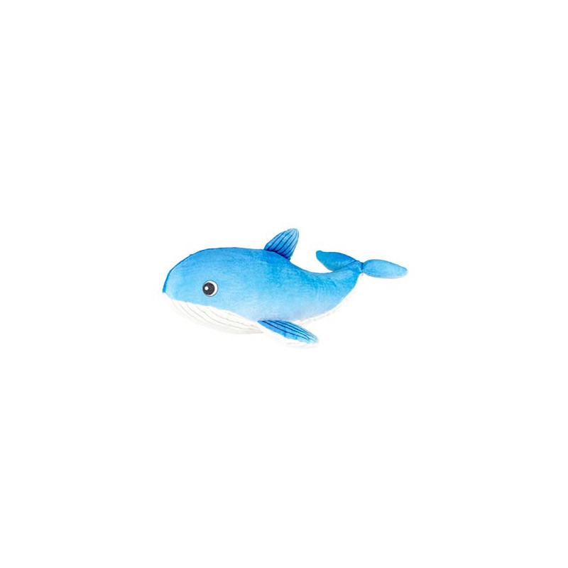 Peluche baleine ocean 27x8x7cm bleu/blanc de Laroy - aliments et d'accessoires pour animaux de compagnie dans L043