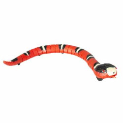 Jouet pour chat serpent mouvant 38x3.5x3cm rouge de Laroy - aliments et d'accessoires pour animaux de compagnie dans L043