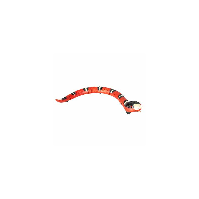 Jouet pour chat serpent mouvant 38x3.5x3cm rouge de Laroy - aliments et d'accessoires pour animaux de compagnie dans L043