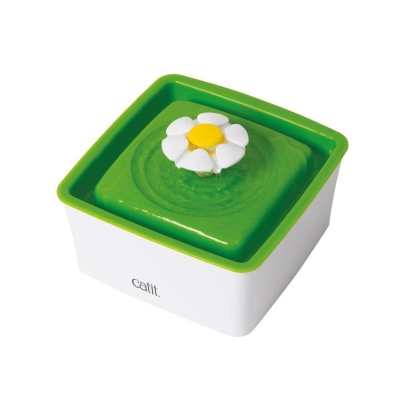 Fontaine pour chat avec fleur 1.5l - 9.5x19x19cm de Laroy - aliments et d'accessoires pour animaux de compagnie dans L043