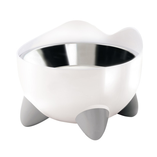 Gamelle surelevee 2 pieces - 200ml - blanc de Laroy - aliments et d'accessoires pour animaux de compagnie dans Gamelles, dist...
