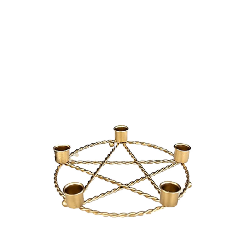 Porte bougie pentagramme dore de Herboristerie et Esotérisme à Libourne dans D040