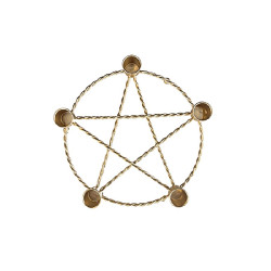 Porte bougie pentagramme dore de Herboristerie et Esotérisme à Libourne dans D040