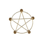 Porte bougie pentagramme dore de Herboristerie et Esotérisme à Libourne dans D040