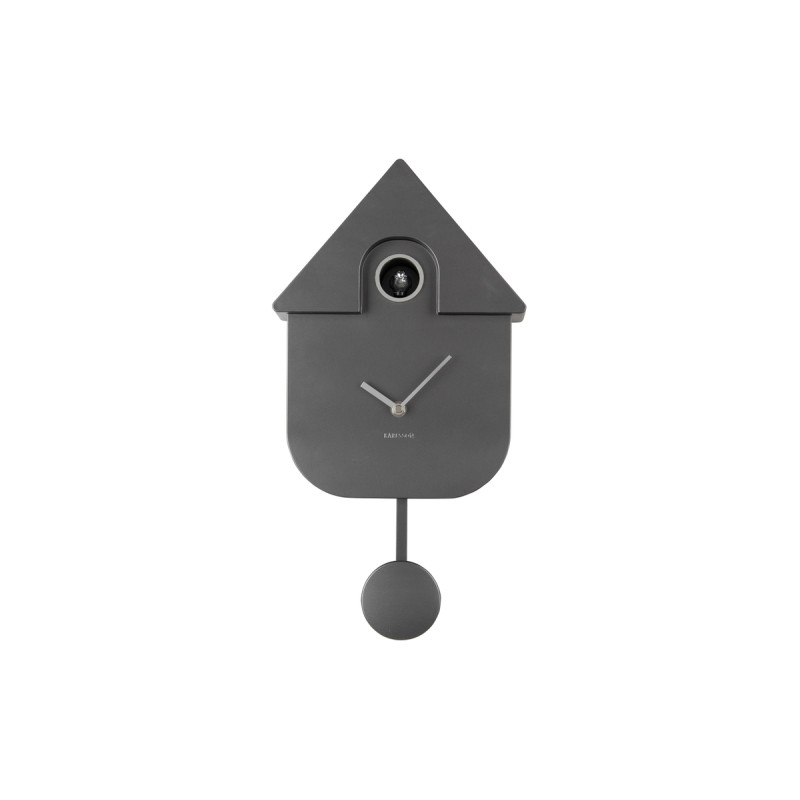 Horloge murale moderne cuckoo metallique gris de Jardinerie Bordeaux Libourne Gironde dans P2051