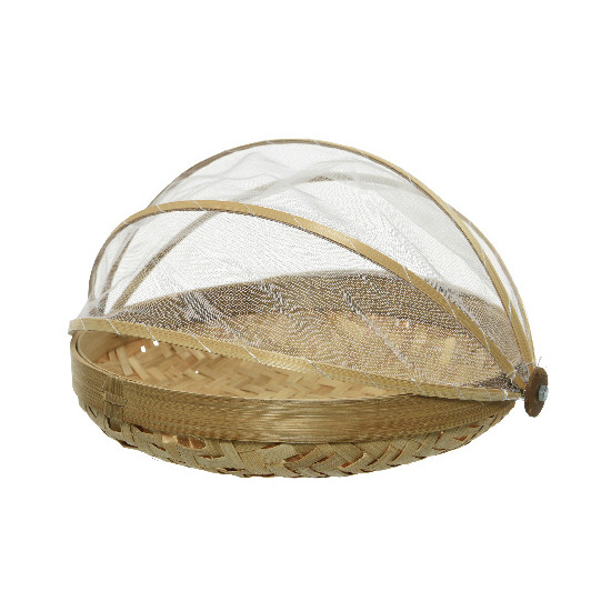 Cloche pour aliments bambou naturel d25 de Kaemingk - deco de la maison dans K002