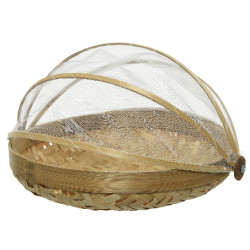Cloche pour aliments bambou naturel d25 de Kaemingk - deco de la maison dans K002