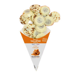 CHOCOLAT BLANC CARA-BEUR SALE CORNET 130G de Taillefer dans 🍫 Chocolats