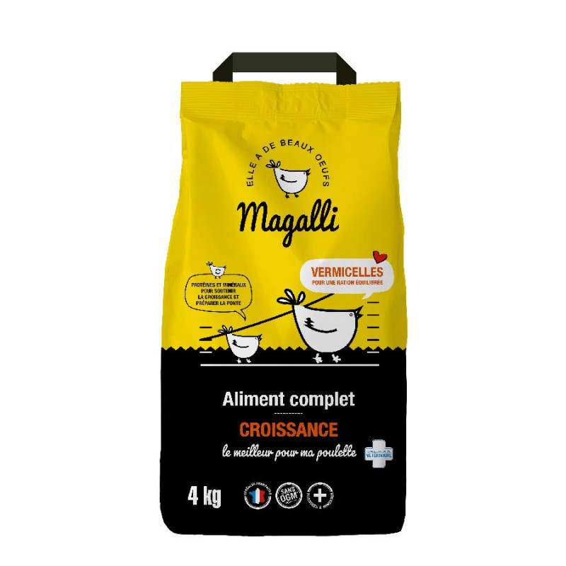 Aliment complet croissance magalli 4kg de Animalerie Libourne et Bordeaux - Gironde dans M009