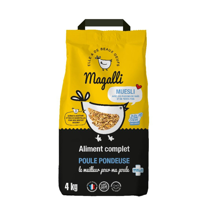 Aliment complet poule pondeuse bbc magalli 4kg de Animalerie Libourne et Bordeaux - Gironde dans Alimentation des poules et a...