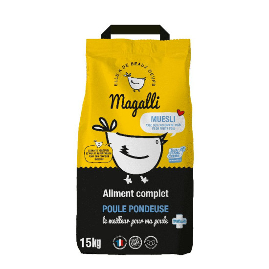 Aliment complet poule pondeuse bbc magalli 15kg de Animalerie Libourne et Bordeaux - Gironde dans Alimentation des poules et ...