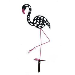 Flamant rose metal 27x5xh87 de Jardinerie Bordeaux Libourne Gironde dans F025