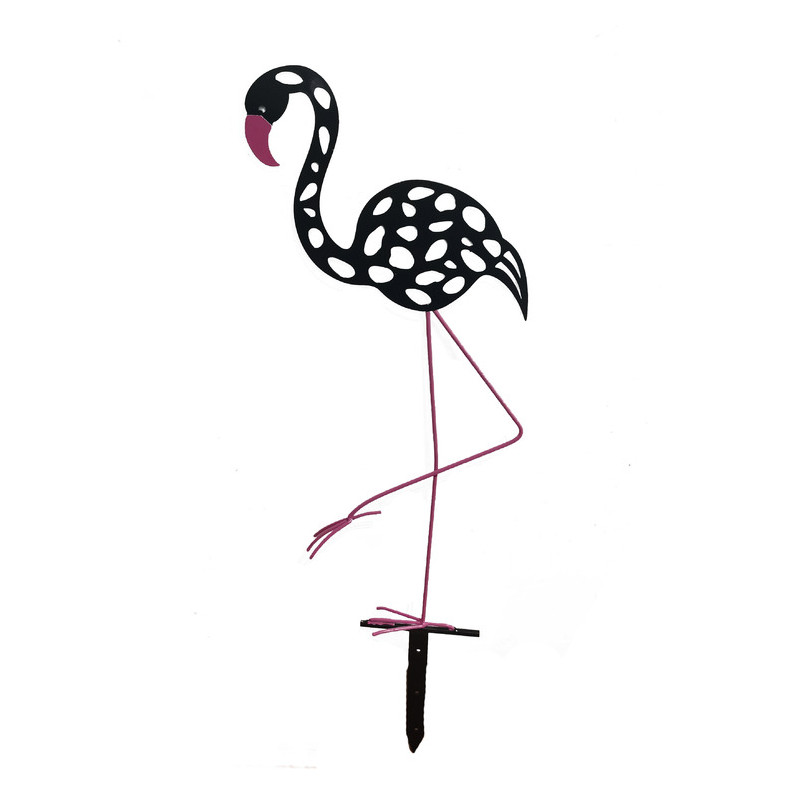 Flamant rose metal 27x5xh87 de Jardinerie Bordeaux Libourne Gironde dans F025