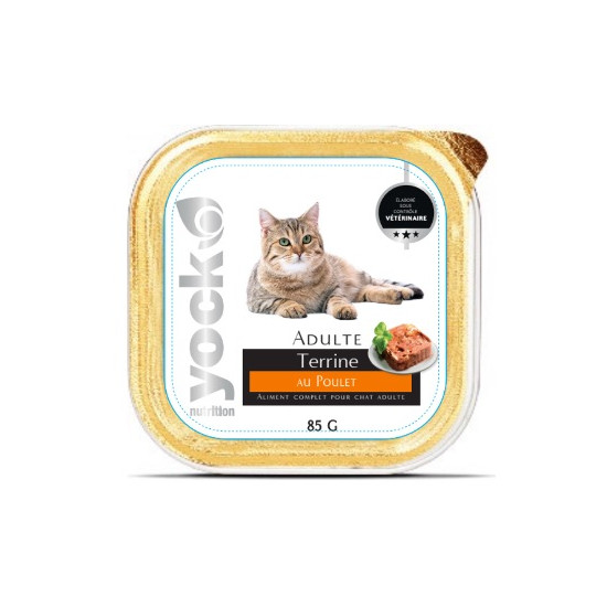 Yock nutrition chat terrine poulet 85g de Croquettes YOCK pas cher dans U0081