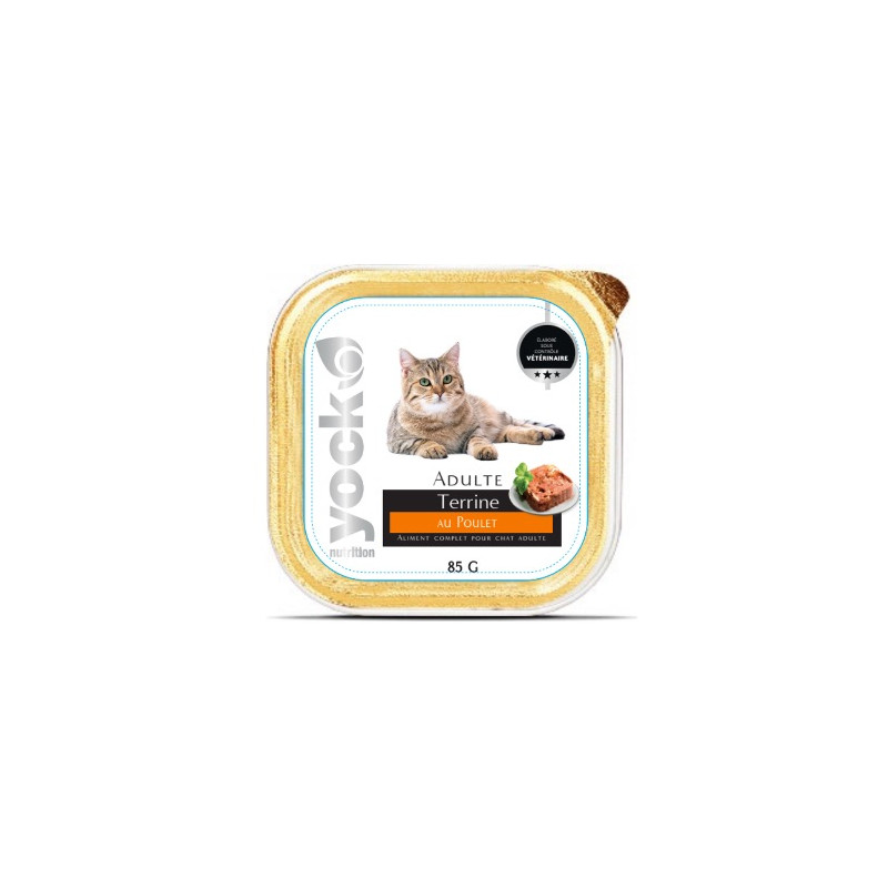 Yock nutrition chat terrine poulet 85g de Croquettes YOCK pas cher dans U0081