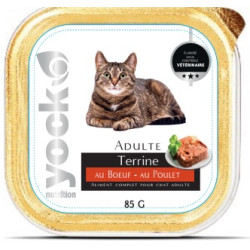 Yock nutrition chat terrine boeuf poulet 85g de Croquettes YOCK pas cher dans U0081