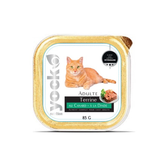 Yock nutrition chat terrine canard dinde 85g de Croquettes YOCK pas cher dans U0081