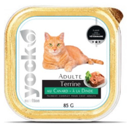 Yock nutrition chat terrine canard dinde 85g de Croquettes YOCK pas cher dans U0081